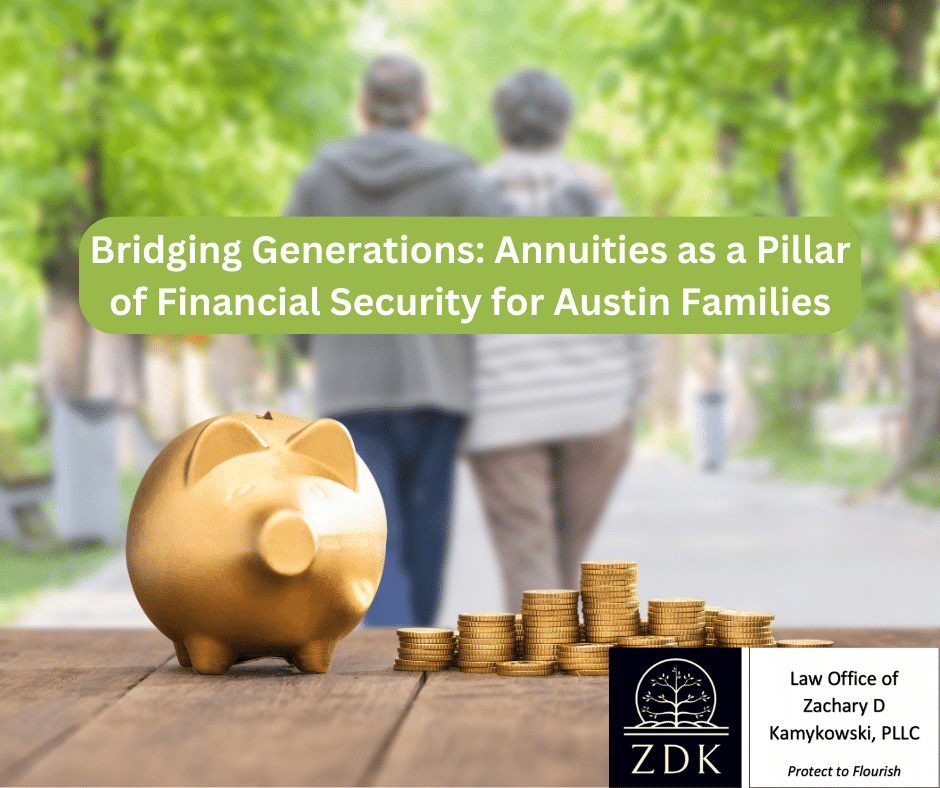 Retired couple and piggy bank: Bridging Generations Annuities as a Pillar of Financial Security for Austin Families