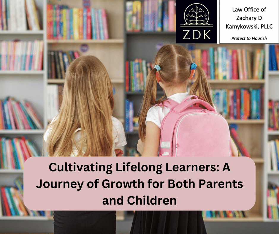 Two girls exploring a library: Cultivating Lifelong Learners A Journey of Growth for Both Parents and Children