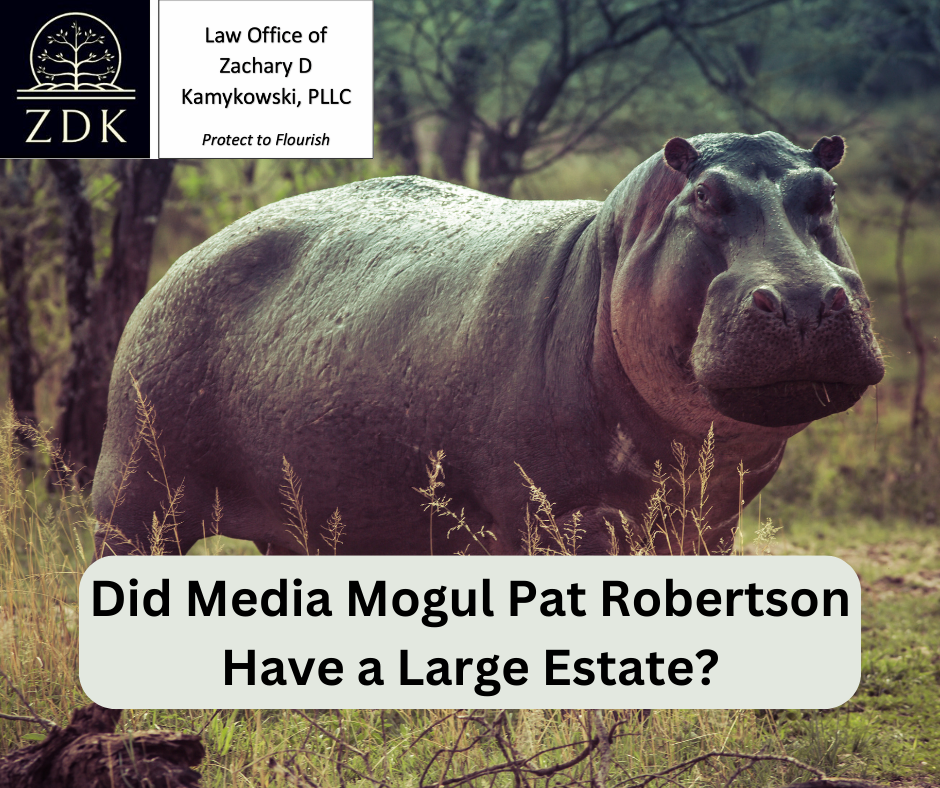 hippo in the wild: Did Media Mogul Pat Robertson Have a Large Estate
