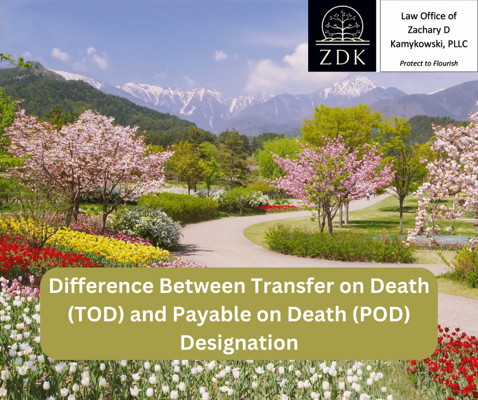 garden with mountains in background: Difference Between Transfer on Death (TOD) and Payable on Death (POD) Designation