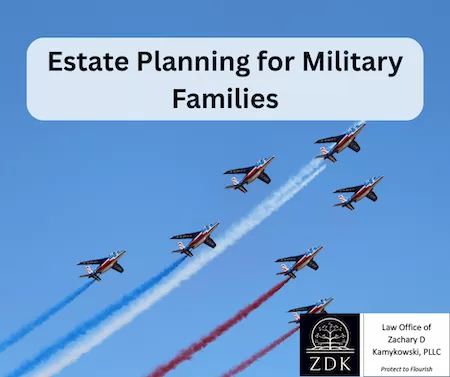 Military Planes with patriotic vapor trails: Estate Planning for Military Families