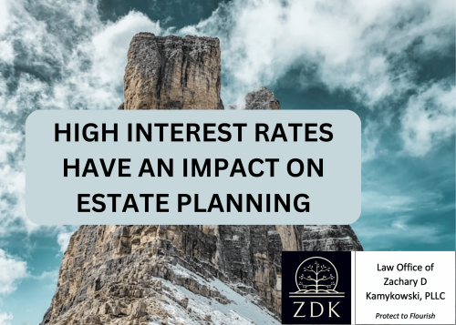 HIGH INTEREST RATES HAVE AN IMPACT ON ESTATE PLANNING