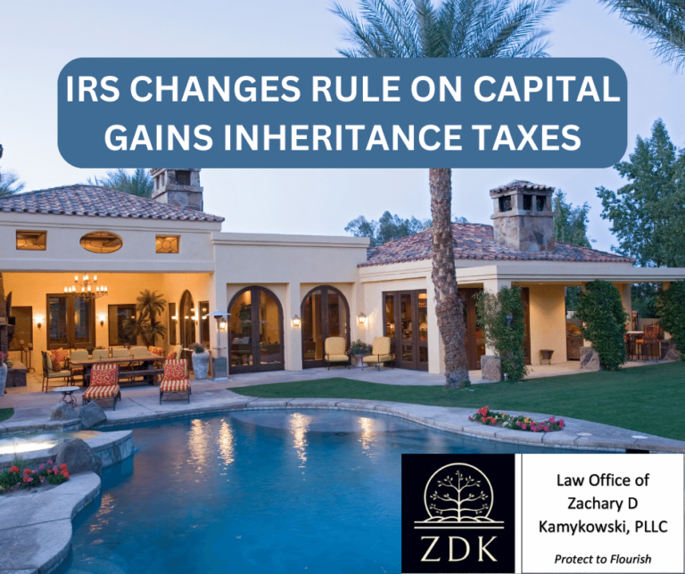 IRS CHANGES RULE ON CAPITAL GAINS INHERITANCE TAXES