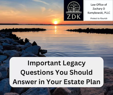 ocean sunset: Important Legacy Questions You Should Answer in Your Estate Plan