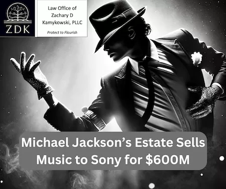 stylized image of mj in concert: Michael Jackson’s Estate Sells Music to Sony for $600M