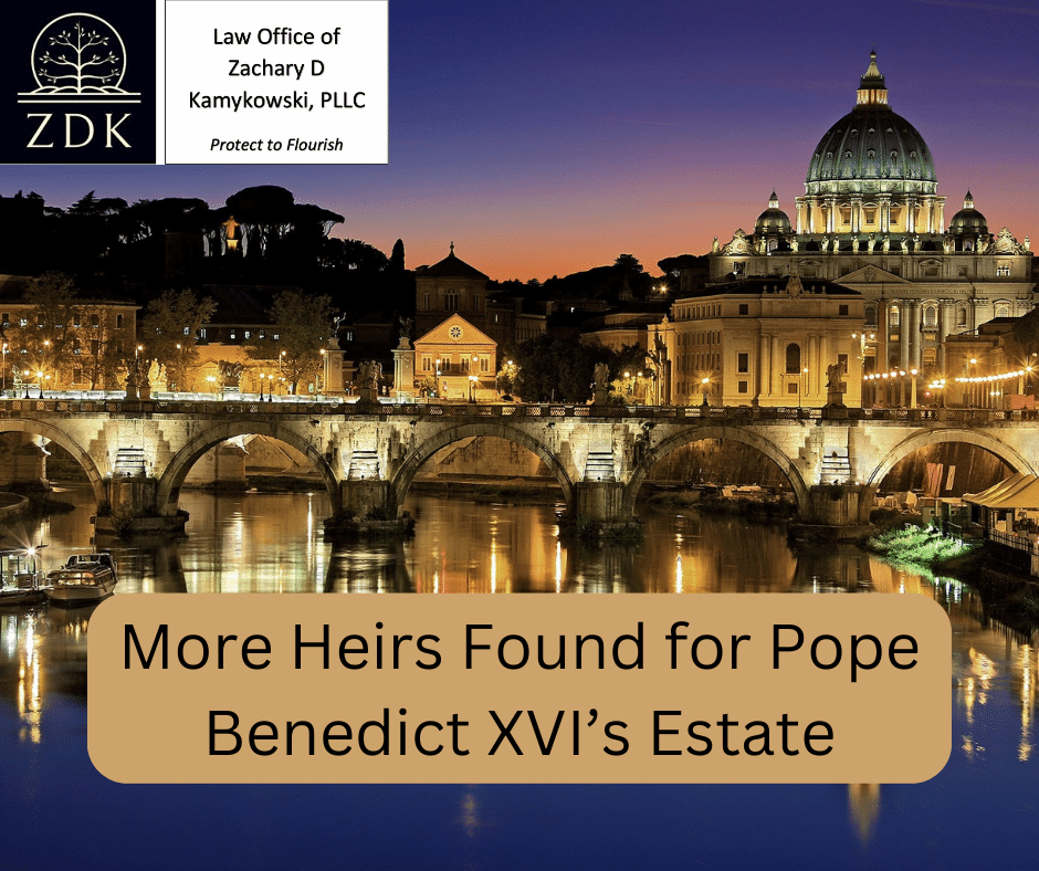 More Heirs Found for Pope Benedict XVI’s Estate