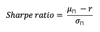 Sharpe ratio formula