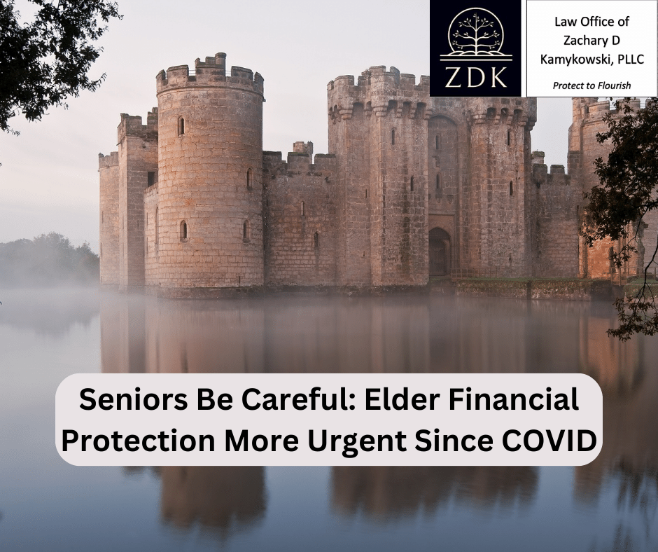 castle with moat: Seniors Be Careful Elder Financial Protection More Urgent Since COVID