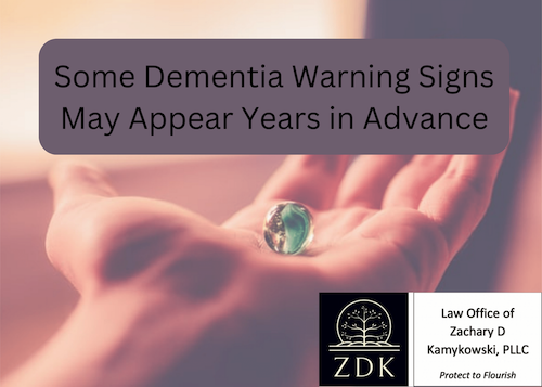 Some Dementia Warning Signs May Appear Years in Advance