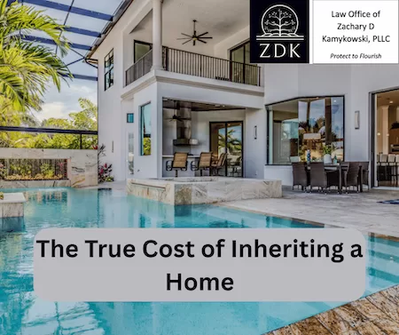 a backyard pool of a mcmansion: The True Cost of Inheriting a Home