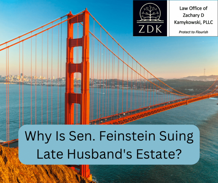 Why is Sen. Feinstein Suing Late Husband's Estate?
