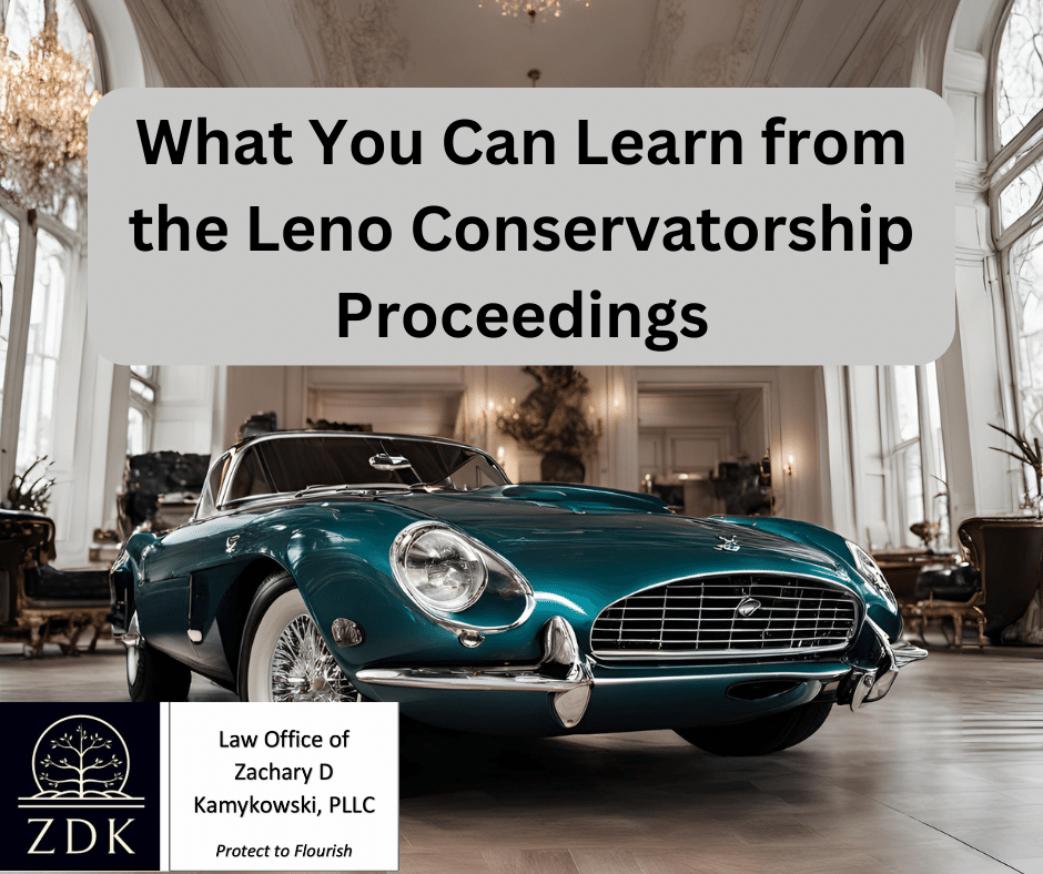 Luxury car displayed in a home: What You Can Learn from the Leno Conservatorship Proceedings