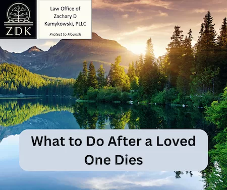mountain behind a lake at sunrise: What to Do After a Loved One Dies