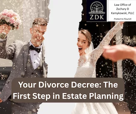 photo of just married couple ripped apart: Your Divorce Decree The First Step in Estate Planning