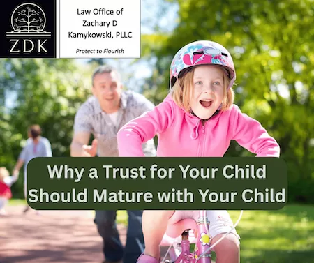 girl learning to ride a bike: why your trust should mature with your child